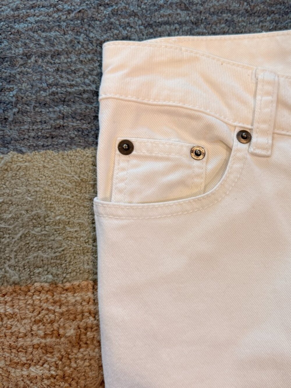 Banana Republic White Jeans Size 2 Boot Cut Leg Mid Rise - Picture 5 of 14
